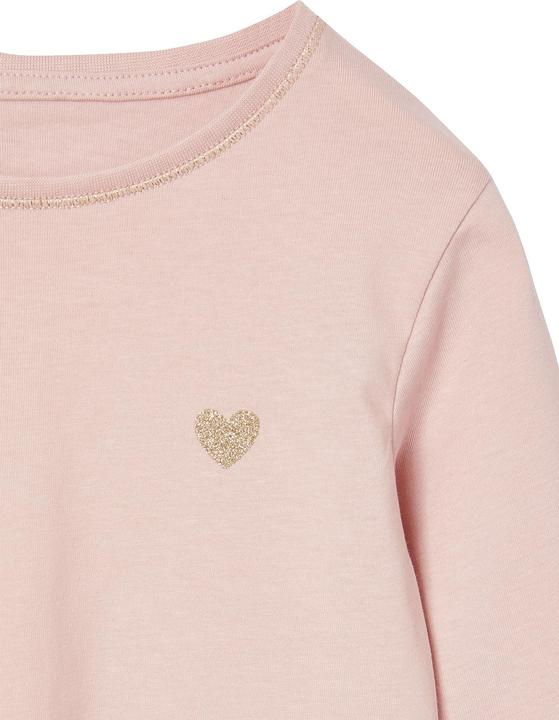 Vertbaudet Mädchen Shirt mit Glitzerherz und Recycling-Baumwolle BASIC
