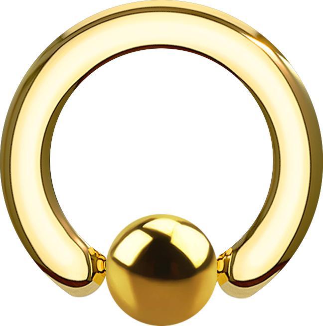 Star Piercing Ball Closure Ring vergoldet (Chirurgenstahl 316L, ohne Messing)
