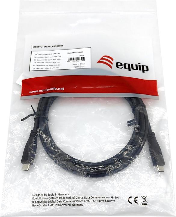 Image du produit equip Câble USB 2.0 C -> C mâle/mâle (3 m, USB 2.0)