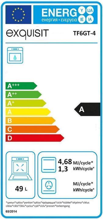 Energy Label Exquisit TF 6 GT-4 white