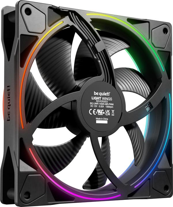 be quiet! Lüfter 140*140*25 Light Wings PWM Reverse Black (140 mm, 1 x)