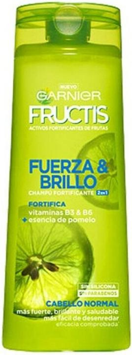 Actual product image Garnier FRUCTIS FUERZA & BRILLO 2 en 1 champú 360 ml (360 ml, Liquid shampoo)