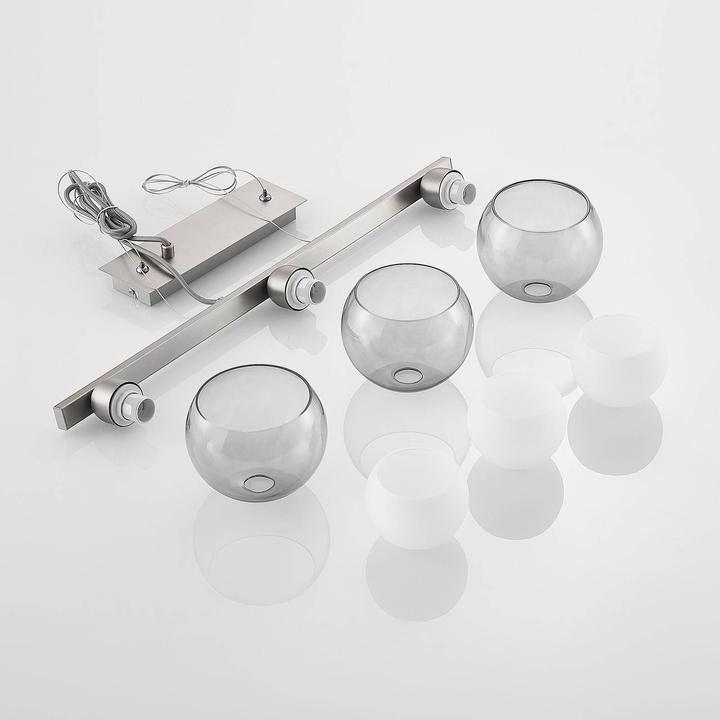Actual product image Lucande Kaiya 3 pendant light L14 nickel (E14)