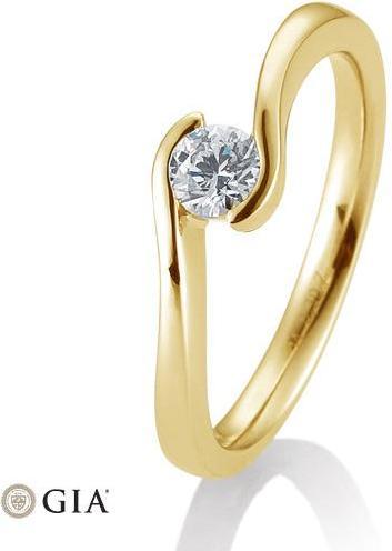 Breuning Ring Schwung 0,05-0,30ct. (52, 750/18 K Gold)