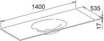 Produktbild Keuco Varicor-WT EDITION 11 PLANNING o HL-Boh 1400x17x535mm arktis sdm (535 mm, 1400 mm)