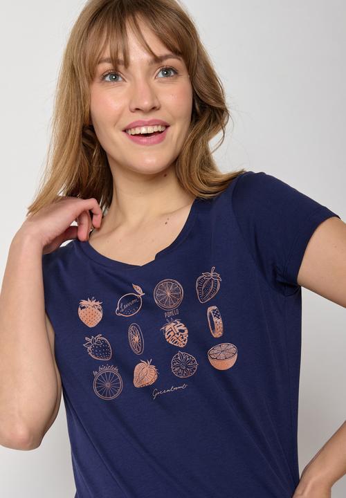 Actual product image Greenbomb Women's Bike Strawberry Loves T-Shirt (XXL)