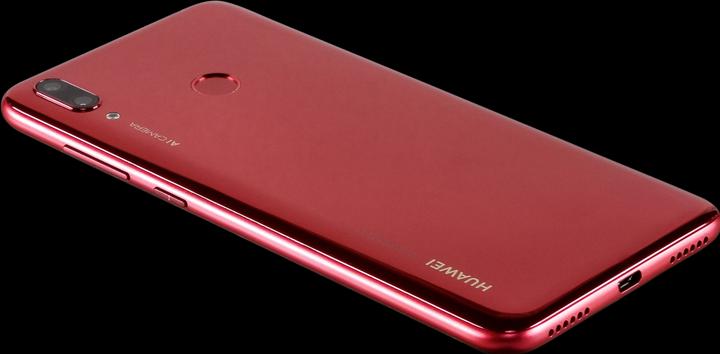 Actual product image Huawei Y7 2019 coral red (32 GB, Red, 6.26", Hybrid Dual SIM, 13 Mpx, 4G)