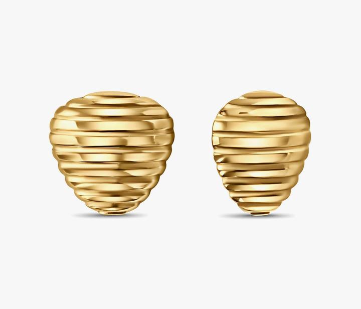 Sensora Jewelry Umea Ribbed Ohrringe (Edelstahl)