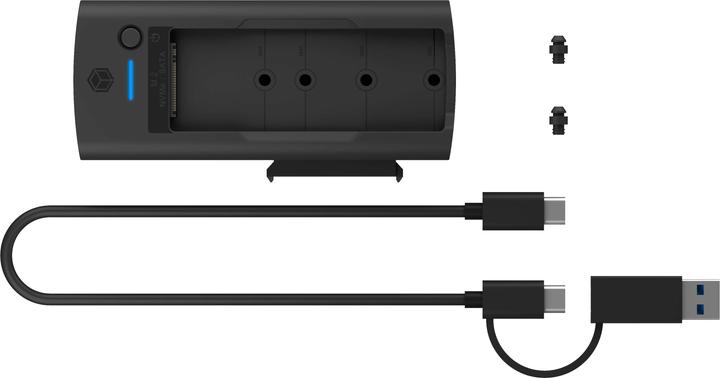 Actual product image Icy Box DockingStation for NVMe M.2 SSD & SATA drives IB-180MS-C31