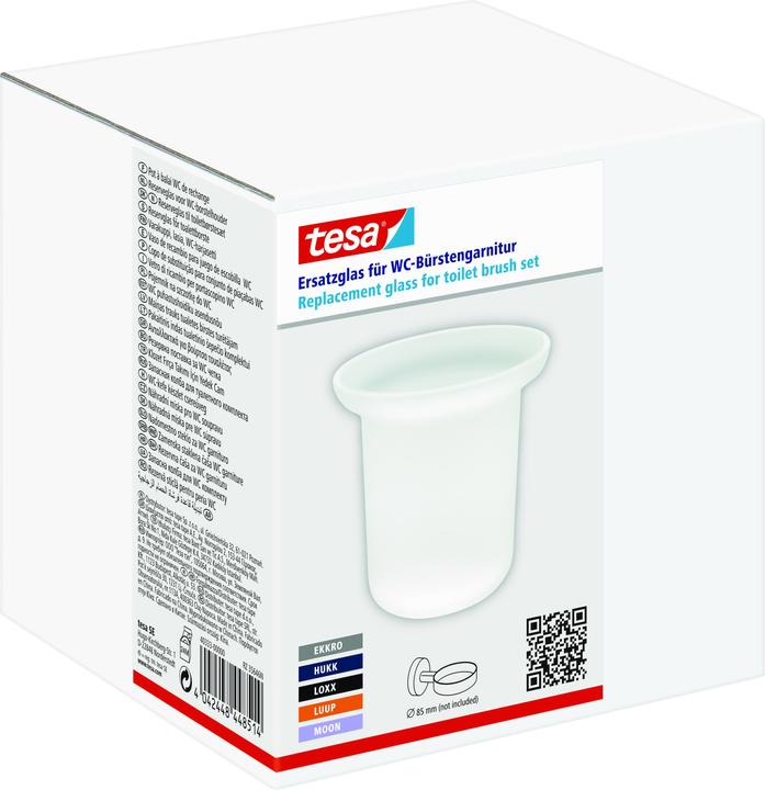 Actual product image tesa Replacement glass toilet brush holder incl. adhesive solution without drilling