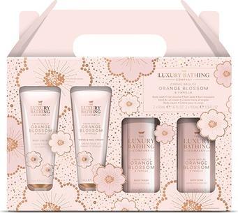 Grace Cole Körperpflege-Geschenkset Creme Brulee Orangenblüte Vanille - 4 Stück (Körperpflegeset)