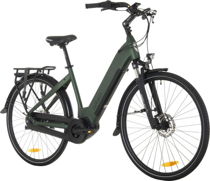 Adore E-Citybike 28" Alu Cityfahrrad CX-280 Mittelmotor 60NM / 15Ah British Green matt (48 cm)