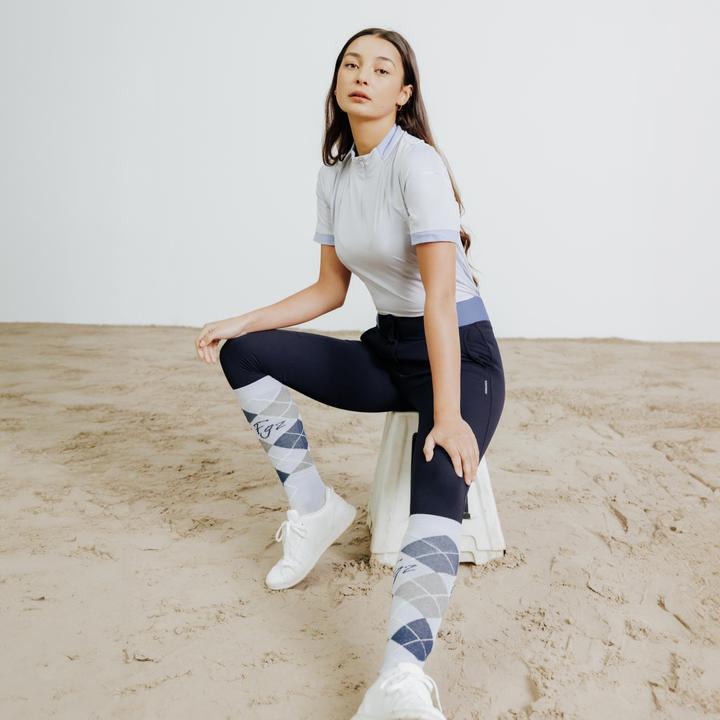 Produktbild Fouganza Reithose 500 Be You Damen marineblau/hellblau (S)