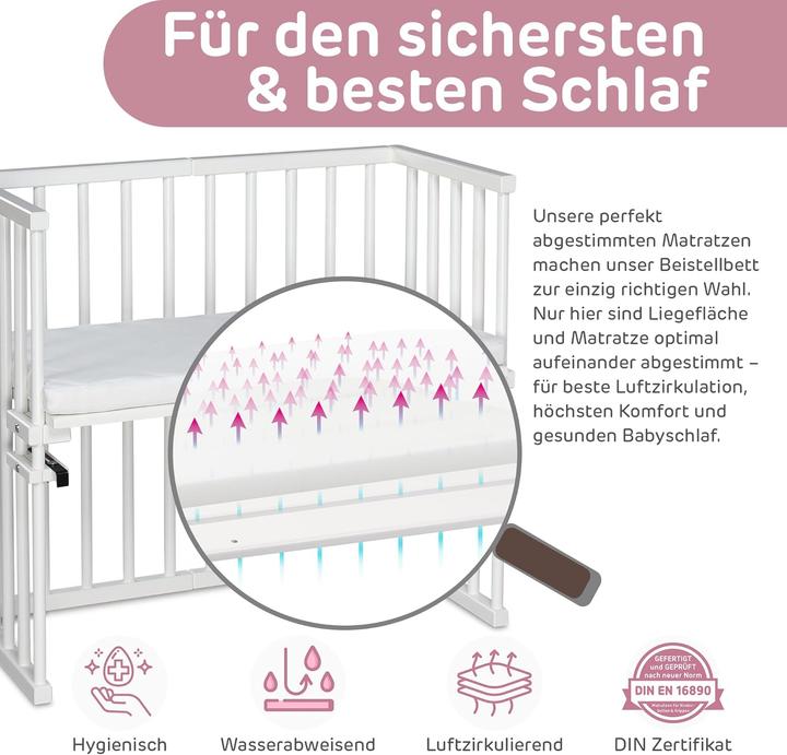Immagine prodotto Babybay Beistellbett Midi mit Matratze Classic Soft