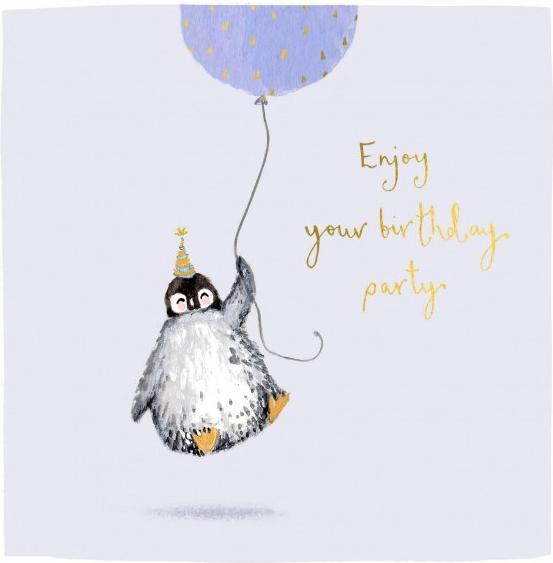Produktbild Louise Mulgrew Geburtstagskarte Pinguin 15x15cm (1 Stk.)