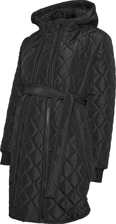 Mamalicious Rundhals Gerippte Ärmelbündchen Steppjacke Jacke