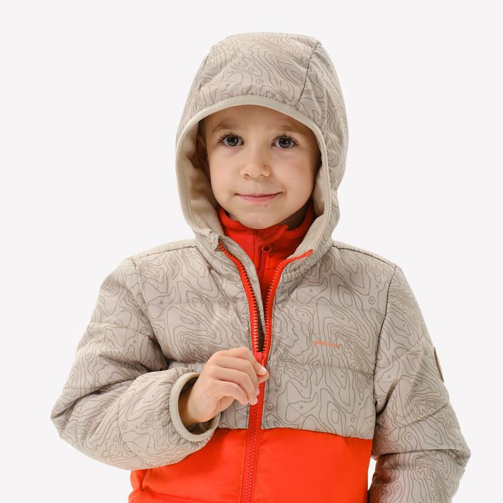 Actual product image Quechua Winter jacket toddlers size 92-116 hiking - NH500 orange/beige