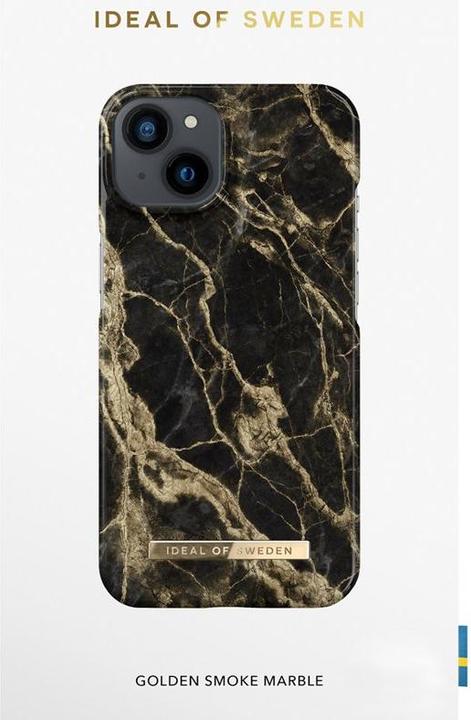 Actual product image iDeal Of Sweden Designer Hard Cover Golden Smoke Marble (Apple iPhone 13 mini)