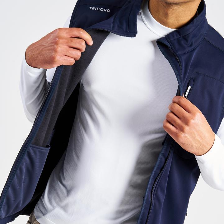 Actual product image Tribord Softshell waistcoat sailing men windproof 900 navy blue (XL)