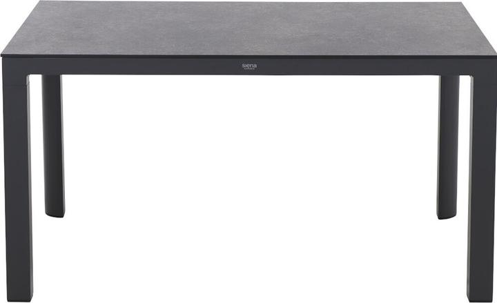 Image du produit Siena Garden Silva Dining Tisch 137,5x90cm matt anthrazit / HPL titan (140 cm)
