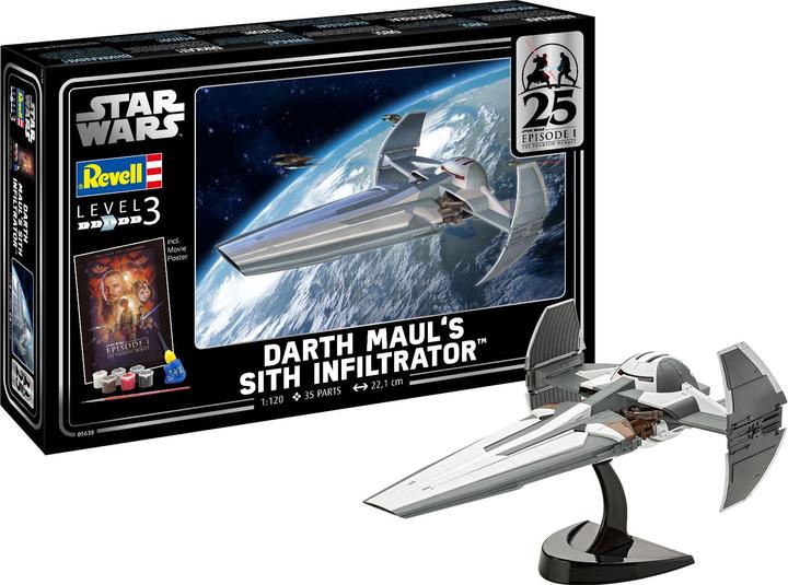 Actual product image Revell Gift Set EP1 Darth Maul's Sith Infiltrator