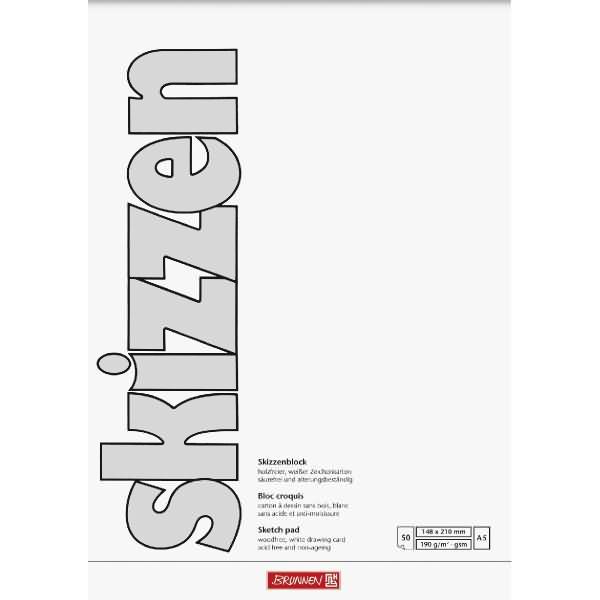 Produktbild Skizzenblock A5 Weiss (A5, Harter Einband)