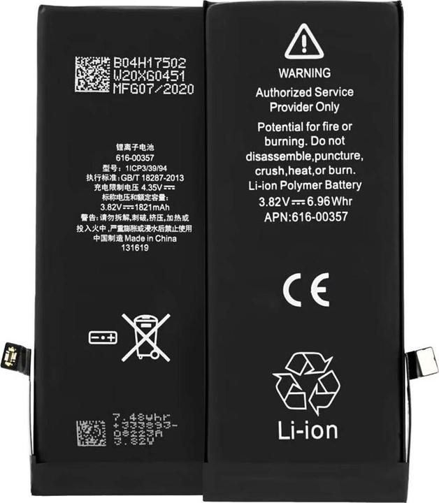 Productafbeelding OEM - Smartphone Battery (09023) - iPhone 8 (APN 616-00357) - 1821mAh - Black