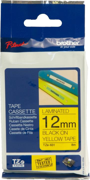 Actual product image Brother Tze-631 (1.20 cm, Yellow, Black)