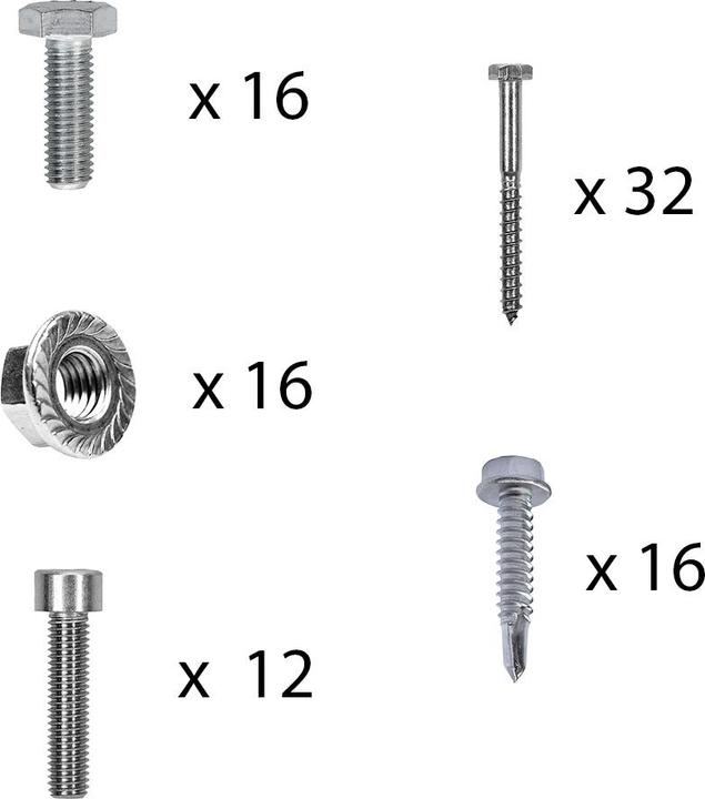 Immagine prodotto Offgridtec Kit di montaggio con ganci per tegole lisce per il montaggio su tetto inclinato di 5 pannelli (Materiale di montaggio del sistema solare)