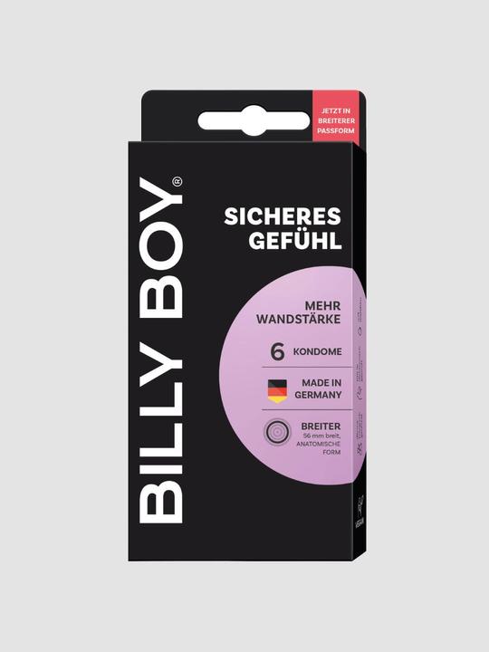 Immagine prodotto Billyboy Billy Boy "Safe Feeling" 6 preservativi anatomici grandi e potenti per il sesso forte (6 pz.)