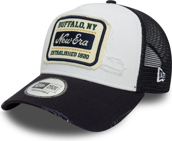 New Era Distress Vintage Mesh Trucker Cap - BRAND PATCH (One Size)