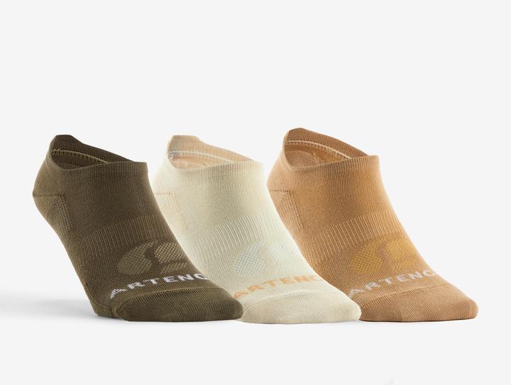 Actual product image Artengo Tennissocken RS 160 Low 3er Pack braun/beige (39 - 42)