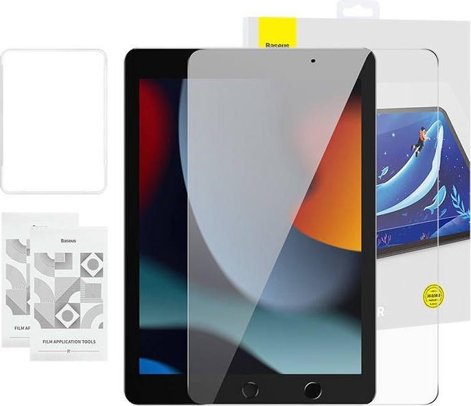 Produktbild Baseus Tempered Glass Crystal for iPad Pro/Air3/ 10,2" iPad 7/8/9 (2szt.) + cleaning kit (2 Stück, 9, iPad Pro)