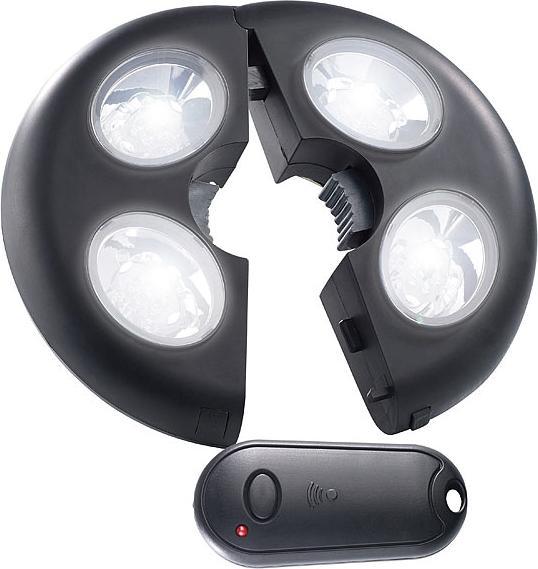 Image du produit Lunartec Éclairage parapluie LED lumineux LSL-120, IP44, télécommande, intensité lumineuse variable, 120 lm (120 lm, IP44)