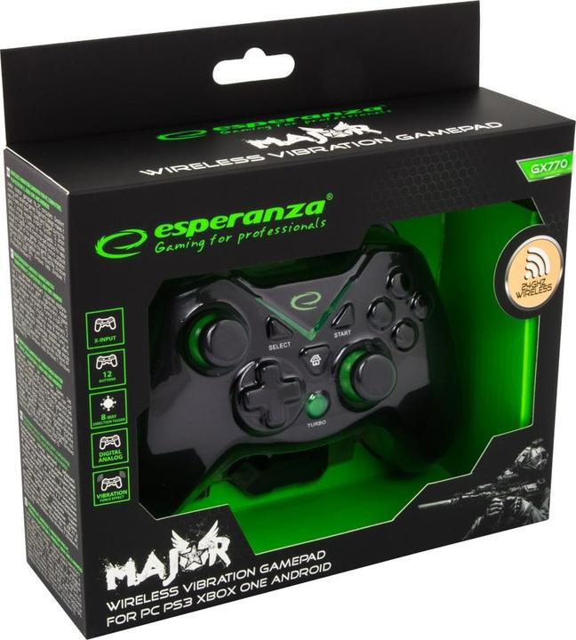Immagine prodotto Esperanza EGG112K Gamecontroller Gamepad PS3 XBOX ONE PC USB 2.0 Nero (PC, Xbox One S, PS3)