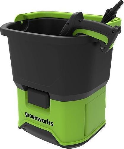 Actual product image Greenworks 5104607, Vertical, Battery, 6 m, High pressure, 20 l, Black, Green (Rechargeable battery operated)