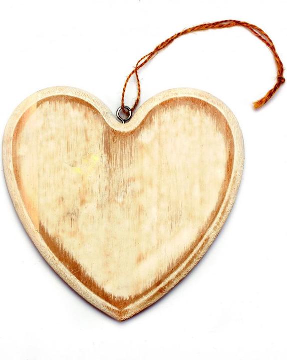 Produktbild Glorex Herz aus Holz 15x14x1,5cm