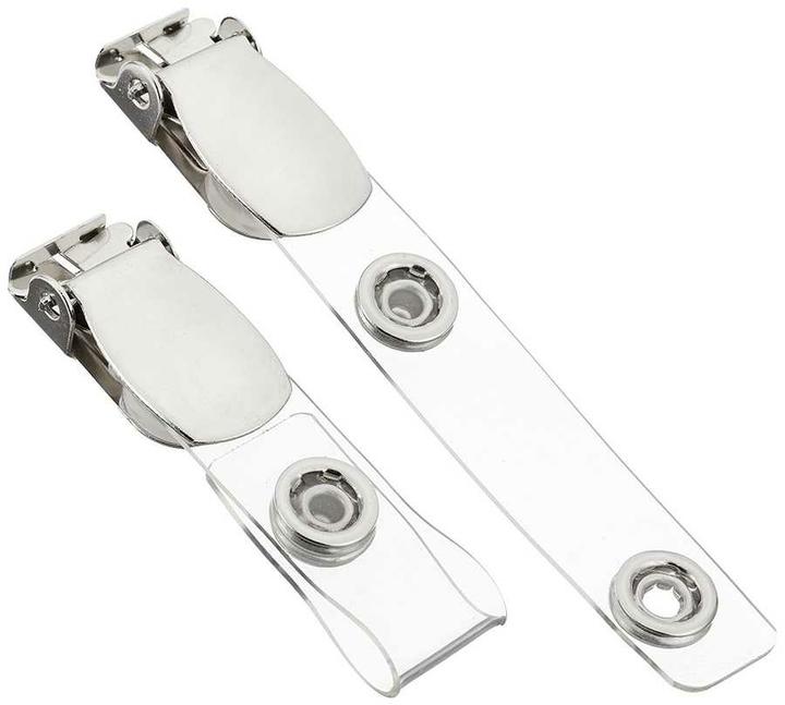 Actual product image Peach Plastic clips, clear, 100pcs. (100 Piece)