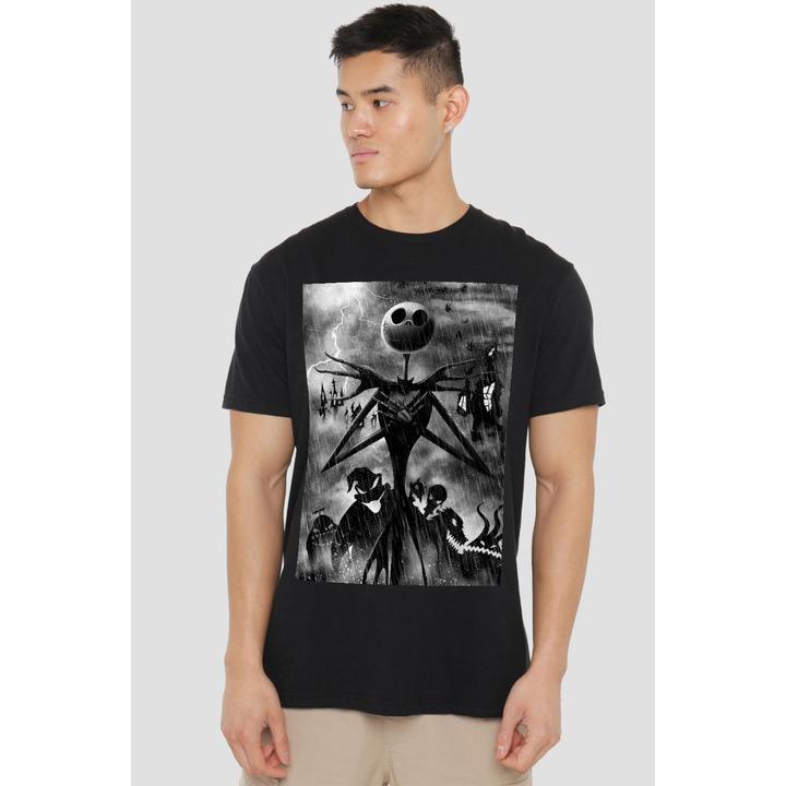 Immagine prodotto The Nightmare Before Christmas Maglietta Jack Skellington Pioggia Uomo (S)