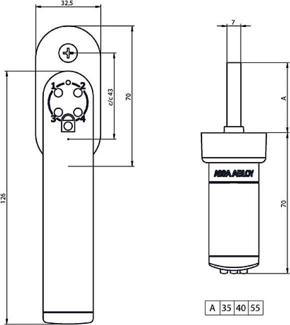 Produktbild effeff EFF 492-W0----1---- Code Handle Window 492-Wo Chrom Matt
