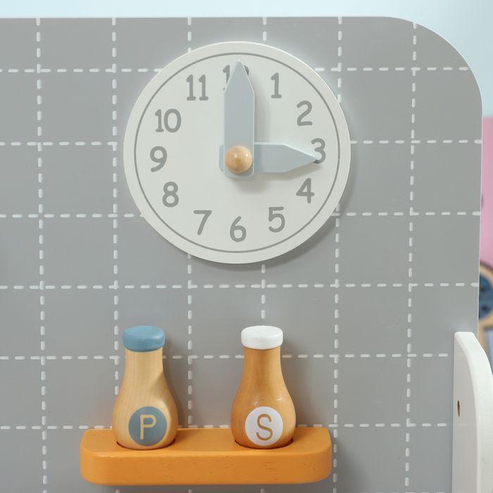 Produktbild Swisshandel24 Kinderküche Spielküche mit Herd, Ofen, Spüle, Uhr & Ablagen für 3-6 Jahre Grau
