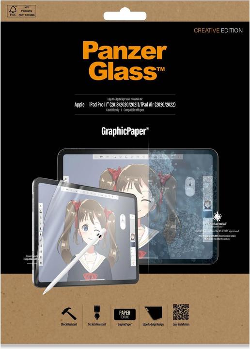 Actual product image PanzerGlass Case Friendly GrapicPaper AB (1 Piece, iPad Pro 11 2020 (2. Gen), iPad Air 2020 (4. Gen), iPad Air 2022 (5th Gen))