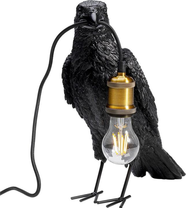 Produktbild Kare Design Tischleuchte Animal Crow Matt Schwarz (E27)
