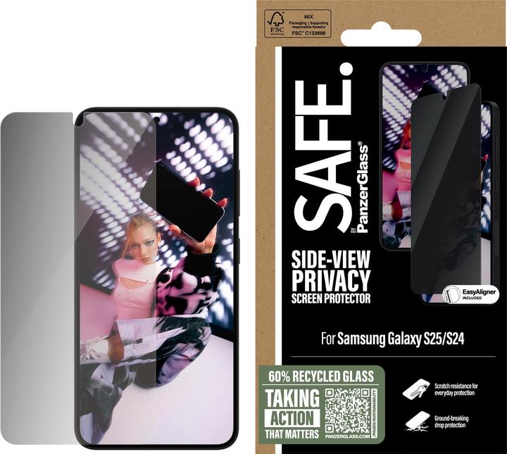 Produktbild PanzerGlass SAFE. by ® Privacy Displayschutz Ultra-Wide Fit (1 Stück, Samsung Galaxy S25, Samsung Galaxy S24)