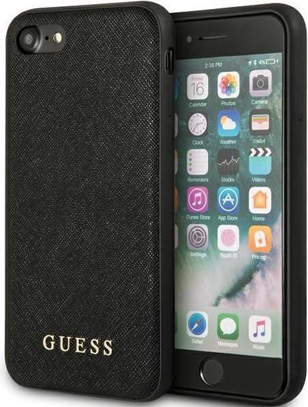Actual product image Guess GUHCI8PSASBBK iPhone 7/8 / SE 2020 / SE 2022 czarny/black Saffiano Strap (Apple iPhone SE, Apple iPhone 8, Apple iPhone 7)
