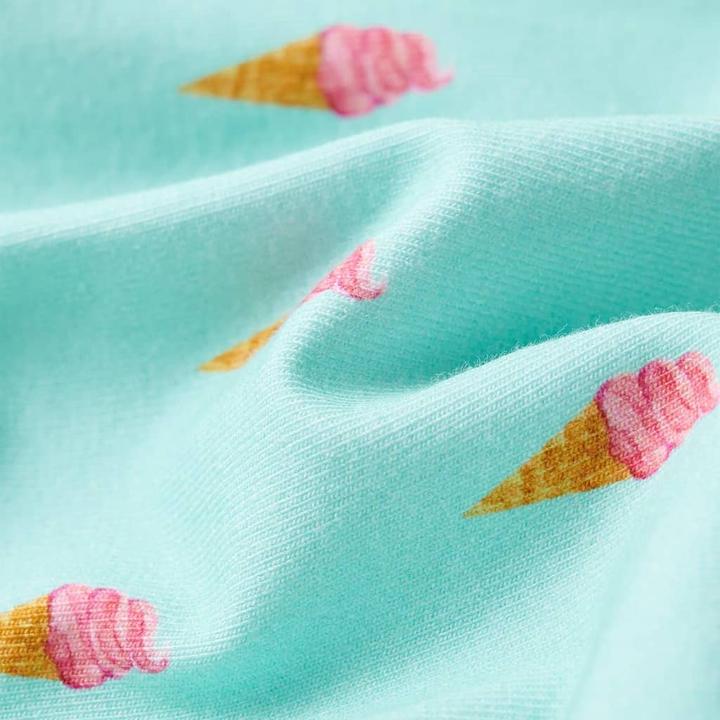 Produktbild VidaXL Kinderkleid mit Kordelzug Helles Minzgrün 140,Material (140)