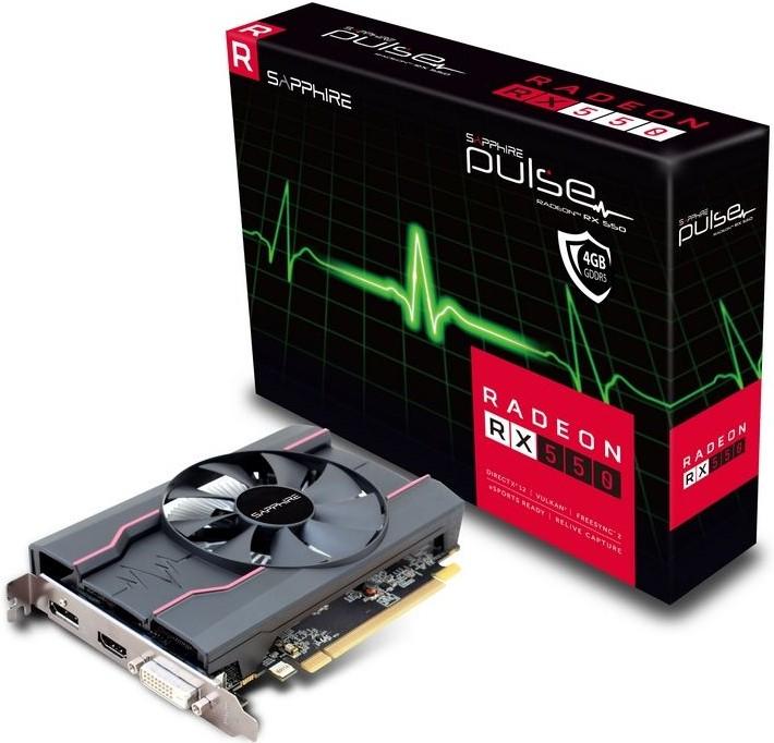 Actual product image Sapphire Pulse Radeon RX 550 (4 GB)