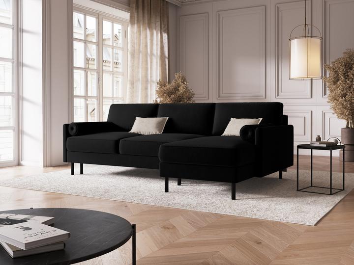 Actual product image Micadoni Velvet Right Corner Sofa With Bed Function And Box, "Scott", 5 Seats, 212x142x87Made in Europe (Corner sofa)