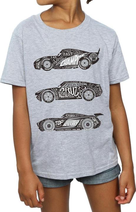Immagine prodotto Disney Cars Text Racers Maglietta Ragazze (140, 146)