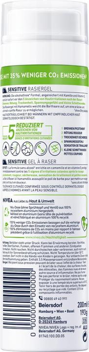 Actual product image NIVEA MEN Sensitive Rasiergel DUO (400 ml, Shaving gel)